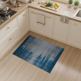 Navy Blue Distressed Abstract Area Rug