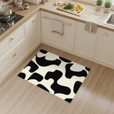 Black and White Bold Black White Abstract Area Rug