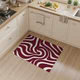Abstract Area Swirl Red Swirl Abstract Area Rug