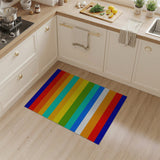 Multi-color and Patterns Geometric Modern Vibrant Multi-Color Horizontal Stripe Area Rug