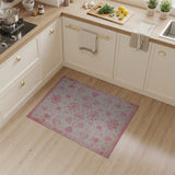 Pink Floral Persian Pink Area Rug