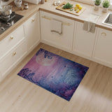 Moonlit Purple Depths Coral Reef Area Rug