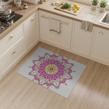 Pink Yellow Mandala Area Rug