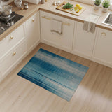 Blue Teal Vertical Stripe Area Rug