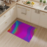 Abstract Area Vibrant Multi-Color Wavy Abstract Area Rug