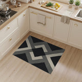 Modern Geometric Triangle Area Rug in Black White