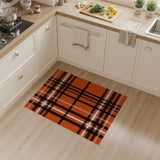 Geometric Modern Orange Bold Orange Black Plaid Area Rug