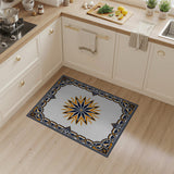 Navy Gold Starburst Persian Area Rug