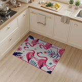 Playful Pink Flamingo Coastal Area Rug