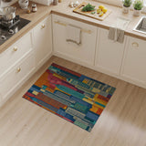 Bold Geometric NYC Skyline Area Rug