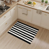 Black and White Vertical Stripe Area Rug