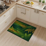Golden Fern Geometric Green Area Rug