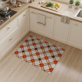 Orange Pumpkin Trellis Area Rug