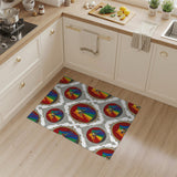 Rainbow Stage Medallion Washable Area Rug