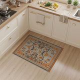 Orange Geometric Southwestern Area Rug