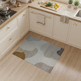 Abstract Area Beige Abstract Organic Shapes Area Rug