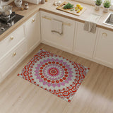 Vibrant Pink Floral Mandala Area Rug