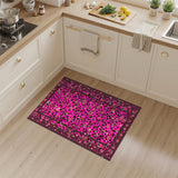 Pink Leopard Rose Area Rug