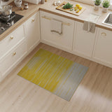 Yellow Vibrant Yellow Geometric Stripe Area Rug