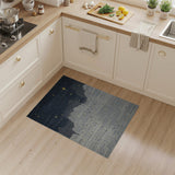 Golden Stars Night Sky Clouds Area Rug