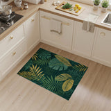 Multi-color and Patterns Lush Green Monstera Leaf Area Rug