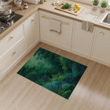 Misty Emerald Forest Canopy Area Rug