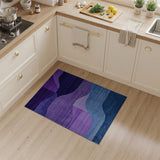 Purple Wave Geometric Area Rug