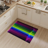 Vibrant Rainbow Drip Washable Area Rug
