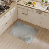Beige Neutral Organic Abstract Area Rug