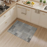 Geometric Modern Grey Geometric Patchwork Area Rug