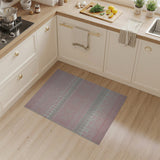Blush Pink Grey Heritage Tribal Area Rug