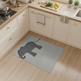 Playful Dotted Elephant Kids Area Rug