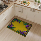 Mardi Gras Purple Mask Carnival Area Rug