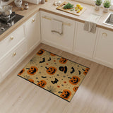 Halloween Jack-O'-Lantern Pumpkin Bat Area Rug