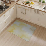 Glowing Yellow Veins Abstract Area Rug