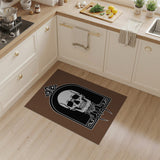 Ornate Gothic Skull Arch Area Rug