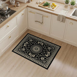 Black and White Traditional Persian Intricate Black White Persian Motif Area Rug