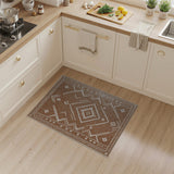 Tan Diamond Geometric Southwestern Area Rug