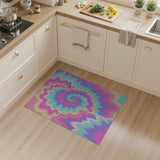 Psychedelic Swirl Multi-Color Area Rug