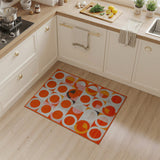 Multi-color and Patterns Bold Orange Geometric Circle Area Rug