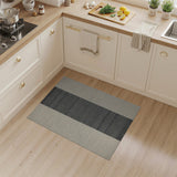 Grey Beige Vertical Striped Woven Area Rug