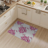 Whimsical Pink Bird-Flower Area Rug