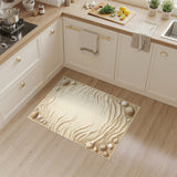 Sandy Beach Seashell Washable Area Rug