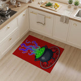 Spooky Witch Cauldron Bubbling Potion Area Rug