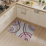 Hypnotic Pink Swirl Abstract Area Rug