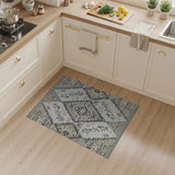 Geometric Beige and Neutral Beige Heritage Tribal Geometric Area Rug