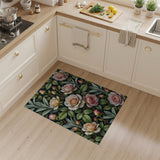 Blush Rose Garden Floral Area Rug
