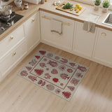 Red Heritage Tribal Folk Motif Area Rug
