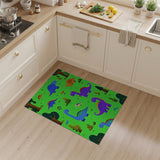 Vibrant Cartoon Dinosaur Area Rug