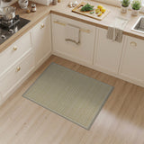 Coastal Beach Beige Woven Grid Area Rug